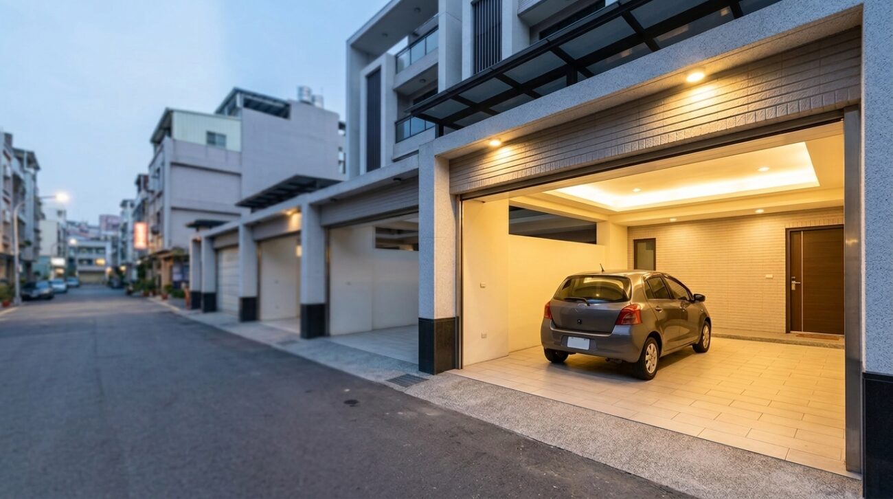 明亮車庫入口與停車空間的一中附近汽車旅館推薦封面